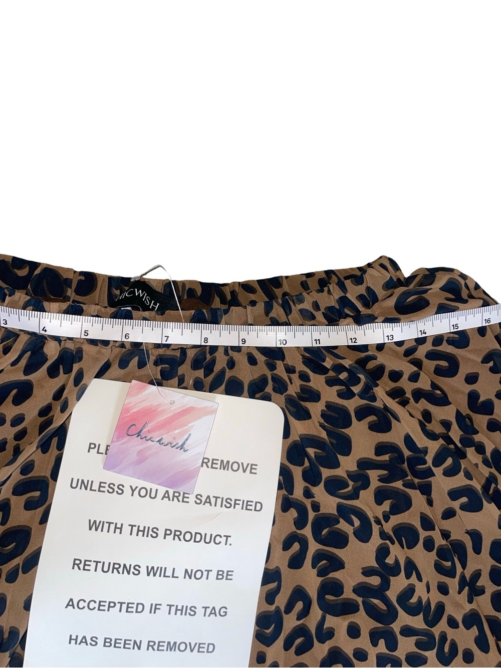 NWT Chicwish Leopard Watercolor Maxi Skirt size M/L - Picture 3 of 7